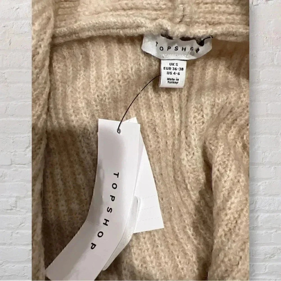 NWT TopShop Chunky Knit Sweater, small - Picture 4 of 5